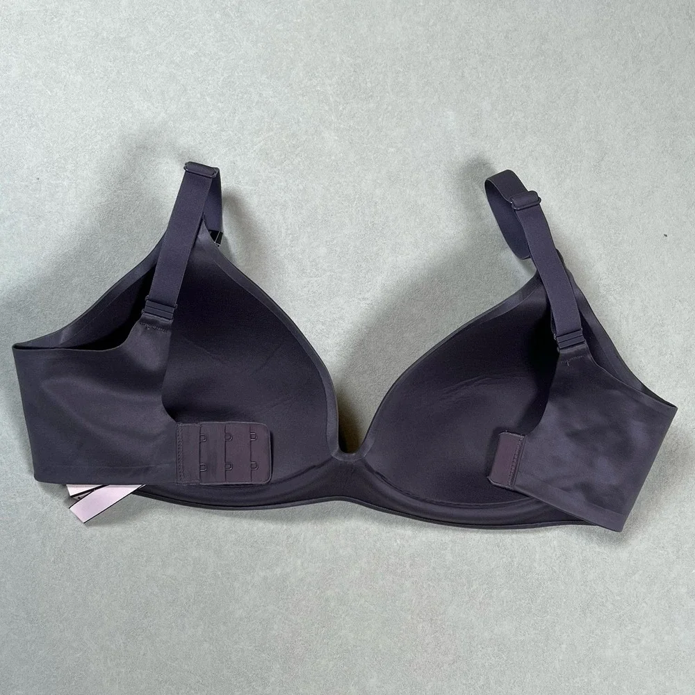 New Victoria's Secret 32DD Gray Lined Semi Demi Convertible Plunge‎ Wireless Bra